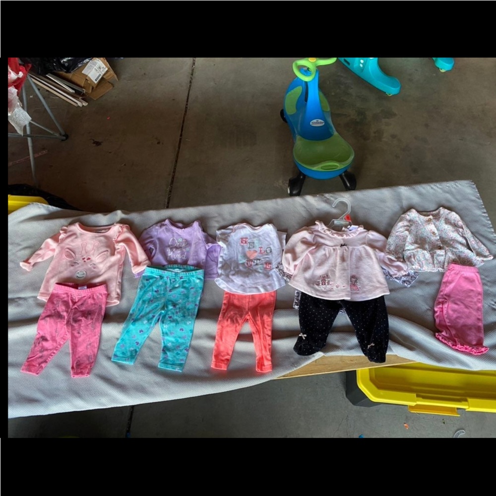 Lot of 5 baby girl outfit sets